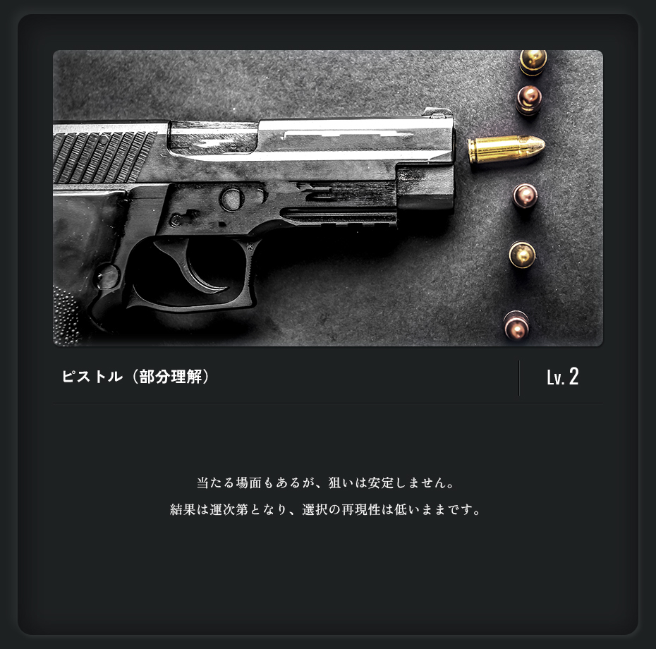 ピストル（部分理解）